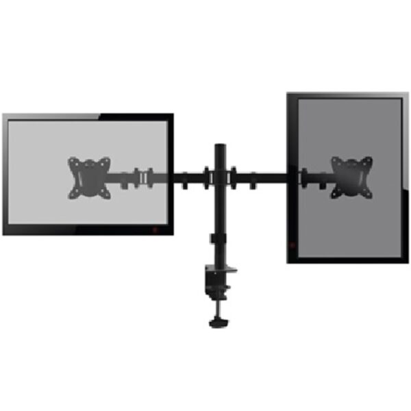 Soporte pantalla equip para mesa dos brazos 2 pantallas  13 pulgadas - 27 pulgadas  de brazo   inclinable  y giratorio 360º max. vesa 100x100 hata 8kg - Imagen 3