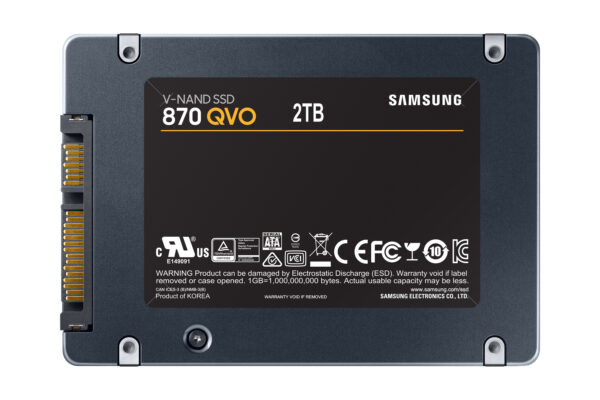 Disco duro interno solido ssd samsung mz - 77q2t0bw - 870 qvo -  2tb -  2.5 pulgadas -  sata3 - Imagen 2