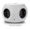Regleta cubica ewent ew3939 3 tomas shucko -  3 puertos usb -  1.5m - Imagen 2