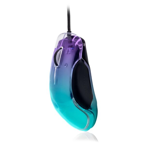 Ratón gaming phoenix banshee transparente rgb 10000 dpi con cable - Imagen 2