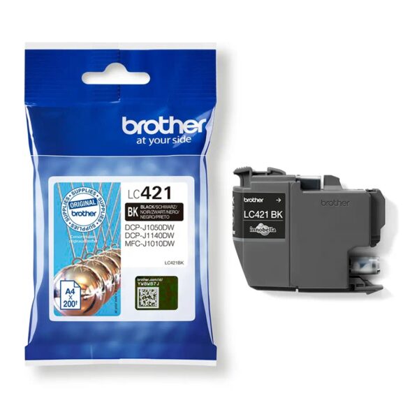 Cartucho tinta brother lc421bk negro 200 paginas - Imagen 2