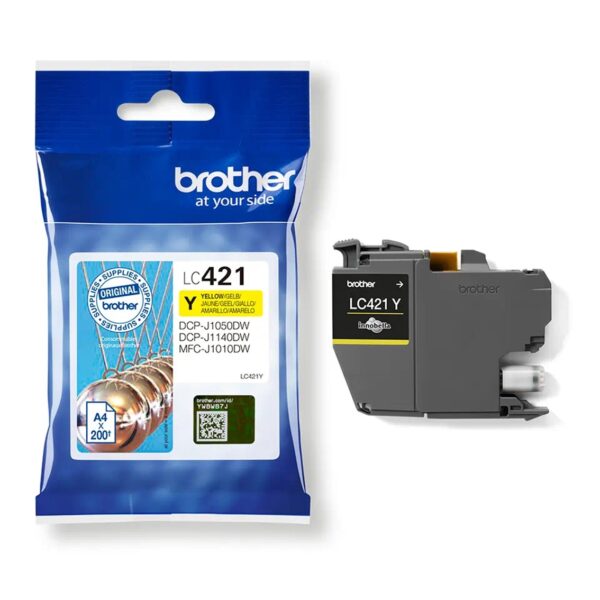Cartucho tinta brother lc421y amarillo 200 paginas - Imagen 2