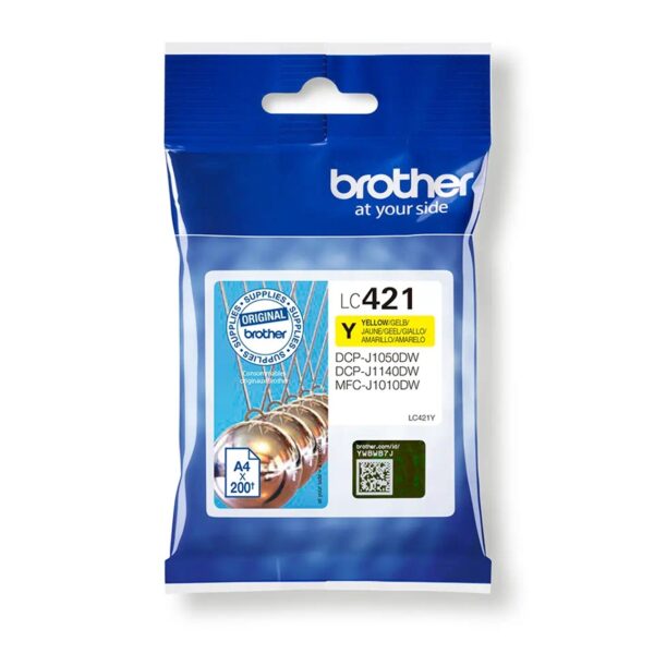 Cartucho tinta brother lc421y amarillo 200 paginas - Imagen 3