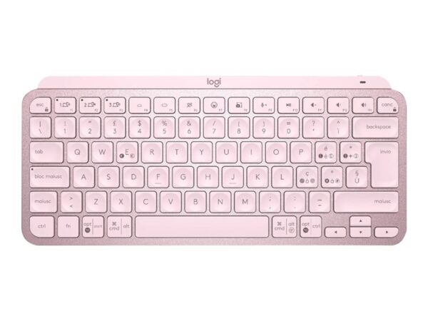 Teclado logitech mx keys mini rosa wireless inalambrico