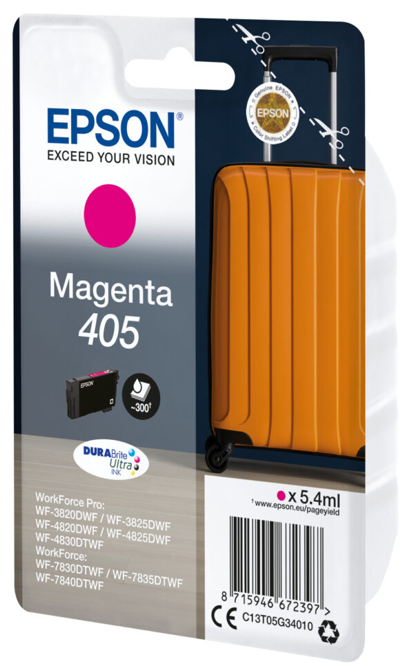 Cartucho tinta epson c13t05g34010 singlepack magenta 405 durabrite ultra ink - Imagen 2