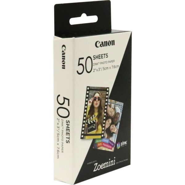 Papel fotografico canon zp - 2030 50 hojas zink para zoemini - Imagen 2