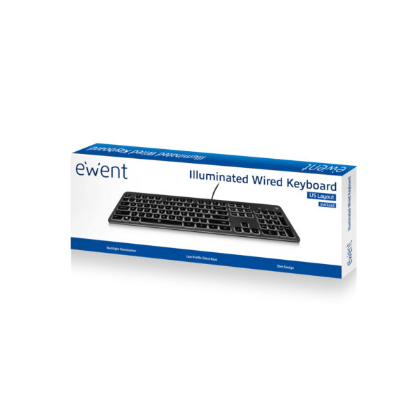Teclado usb multimedia ewent ew3269 con retroiluminacion - Imagen 2