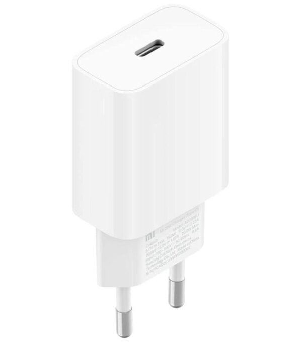 Cargador de pared xiaomi mi fast charger - usb tipo c -  20w - blanco - Imagen 3