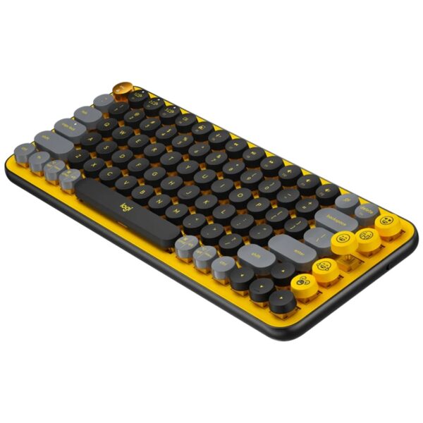 Teclado logitech pop keys blast yellow wireless inalambrico - Imagen 2