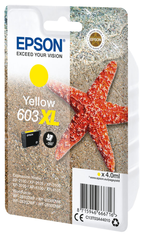 Cartucho tinta epson c13t03a44010 singlepack amarillo 603xl estrella de mar - Imagen 2