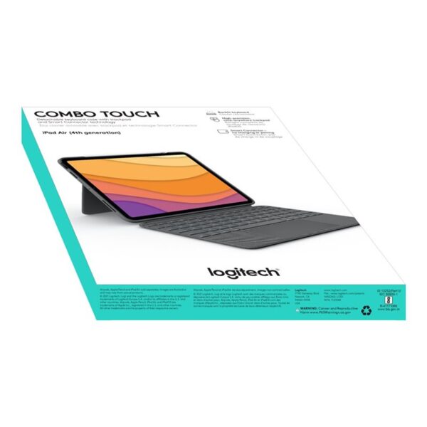 Funda logitech combo touch para con teclado para ipad air 10.9 pulgadas 4ª generacion - Imagen 2