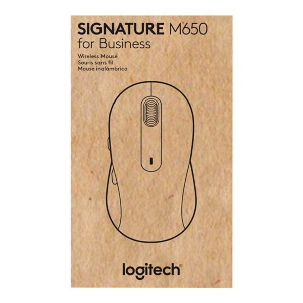 Mouse raton logitech m650 for business mediano wireless inalambrico blanco crudo - Imagen 3