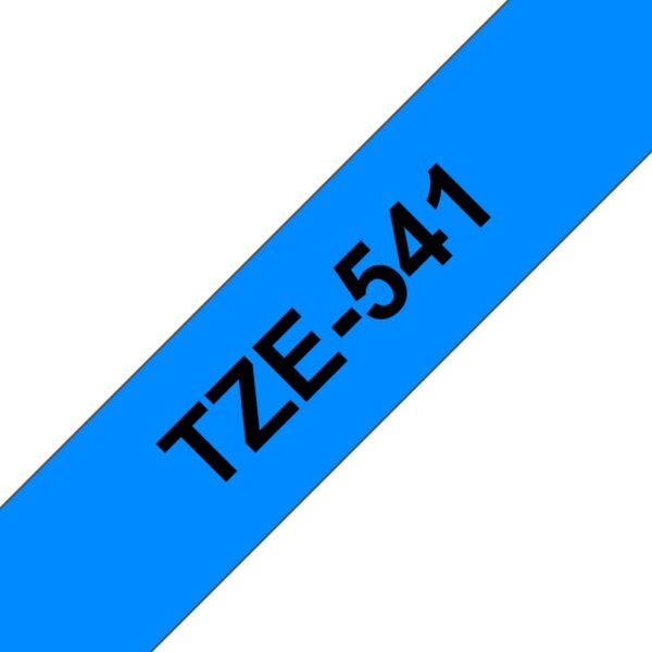 Cinta laminada brother tze541 18mm x 8m azul - negro - Imagen 3