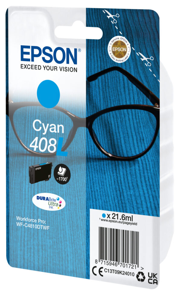 Cartucho tinta epson 408l cian durabrite 408l ultra ink - Imagen 2