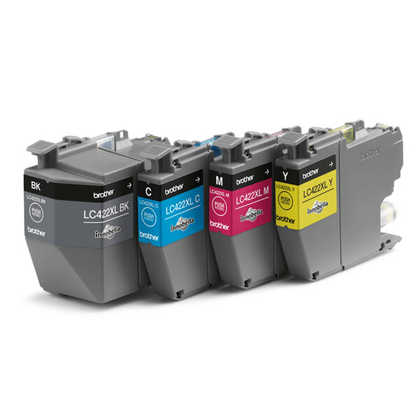 Pack cartuchos tinta brother lc422xlval negro cian magenta amarillo 3000 paginas - negro 1500 paginas - color - Imagen 2