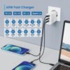Cargador rapido ewent ew1323 65w 2 x usb tipo c 1 x usb tipo a - Imagen 3