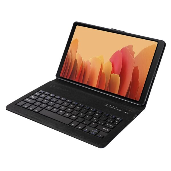 Funda silver ht para tablet samsung tab a8 10.4 pulgadas 2022 con teclado bluetooth roja - Imagen 3