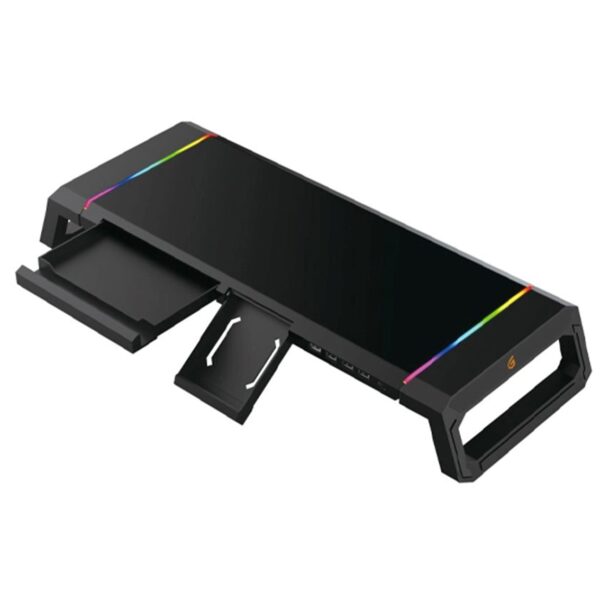 Soporte sobremesa gaming conceptronic hub usb 2.0 luz rgb - Imagen 2