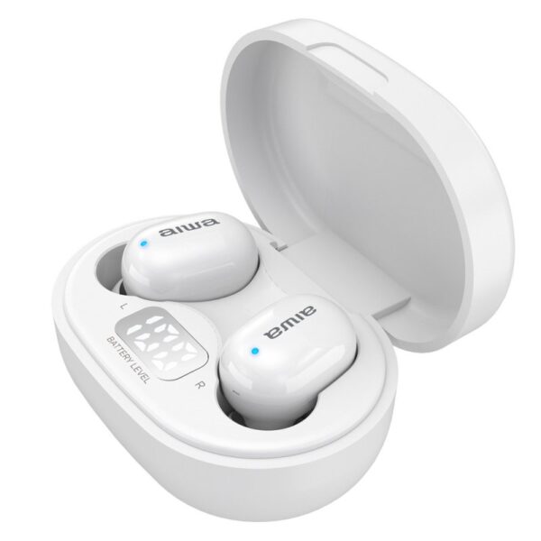 Auriculares inalambricos aiwa ebtw - 150 bluetooth blanco + estuche de carga - Imagen 3