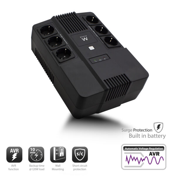 Sai ewent ew3945 600va - 120w avr - Imagen 2
