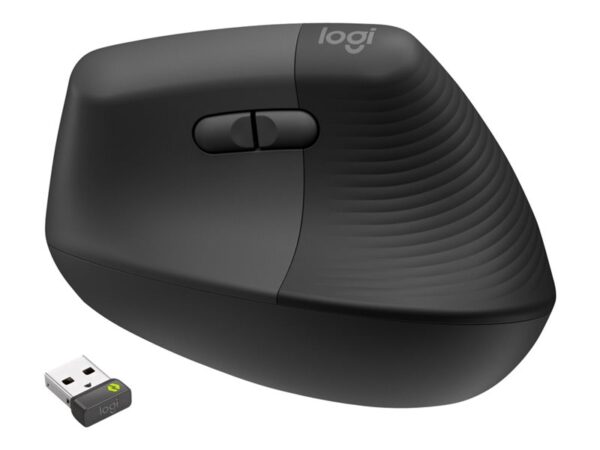 Mouse raton vertical logitech lift for business 6 botones 4000 dpi wireless inalambrico grafito - Imagen 2