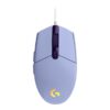 Mouse raton logitech g203 lightsync lila gaming 8.000 dpi 6 botones