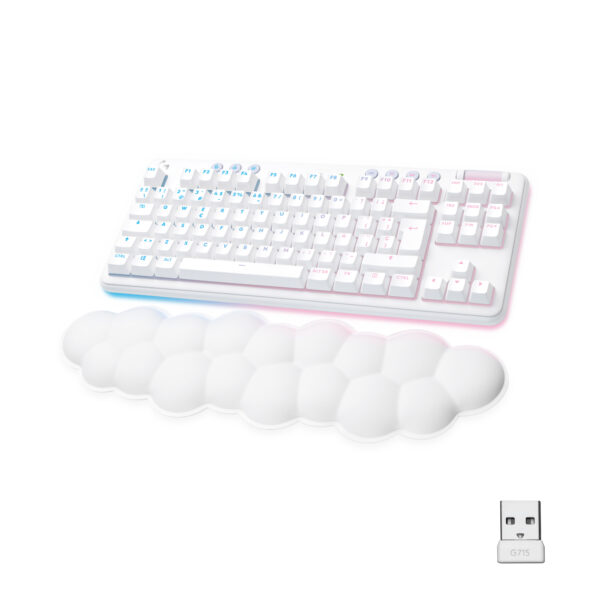 Teclado logitech g g715 gaming bluetooth blanco - Imagen 2