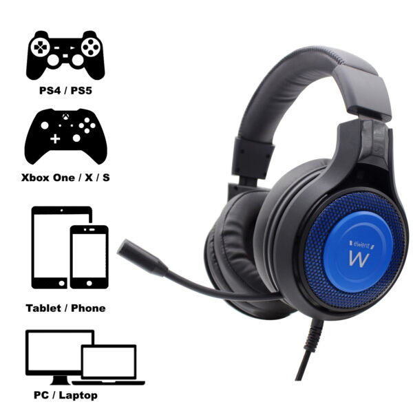 Auriculares para gaming ewent pl3322 con microfono pc & consola - Imagen 3