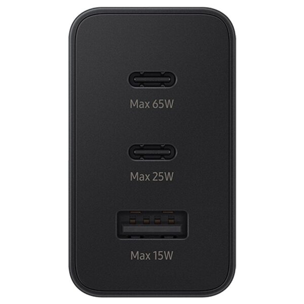 Cargador samsung duo usb tipo a + 2 x usb tipo c negro 65w - Imagen 3