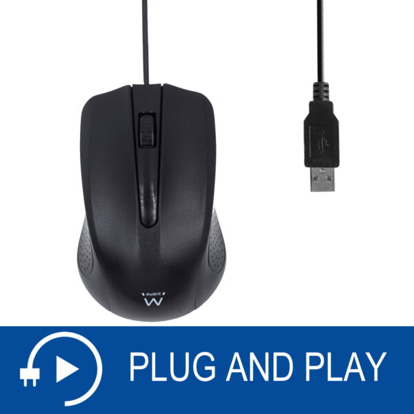 Mouse raton ewent ew3300 - usb - 1000 ppp - Imagen 3