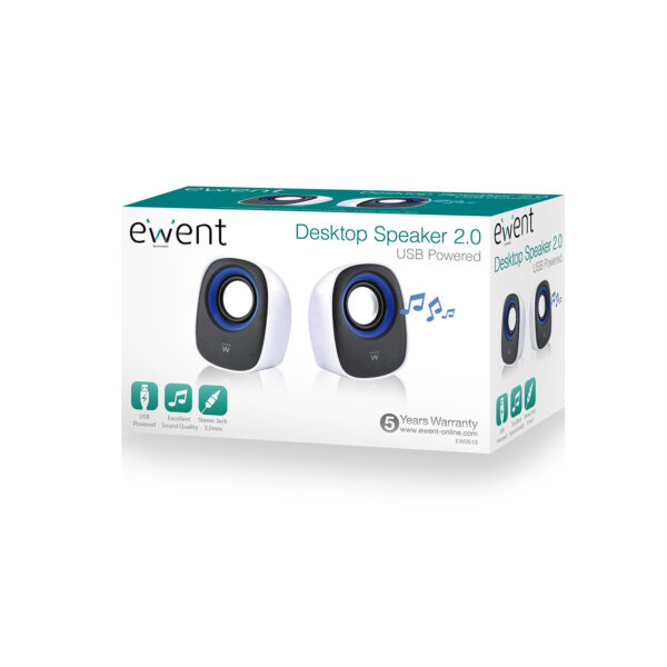 Altavoz ewent ew3513 5w rms usb jack 3.5mm - Imagen 3