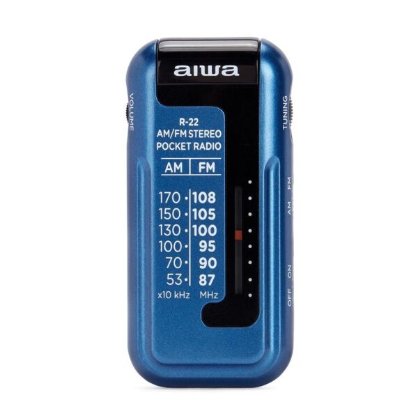 Radio de bolsillo aiwa mini pocket radio am - fm r - 22 azul - Imagen 2