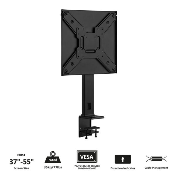 Soporte - abrazadera para escritorio ewent ew1543 para tv 37 pulgadas - 55 pulgadas carga maxima 35kg - Imagen 2