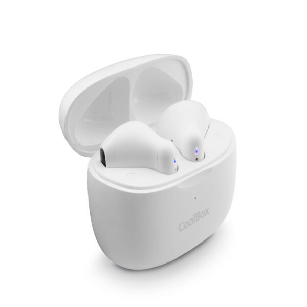 Auriculares coolbox tws - 01  manos libres blancos bluetooth - Imagen 2