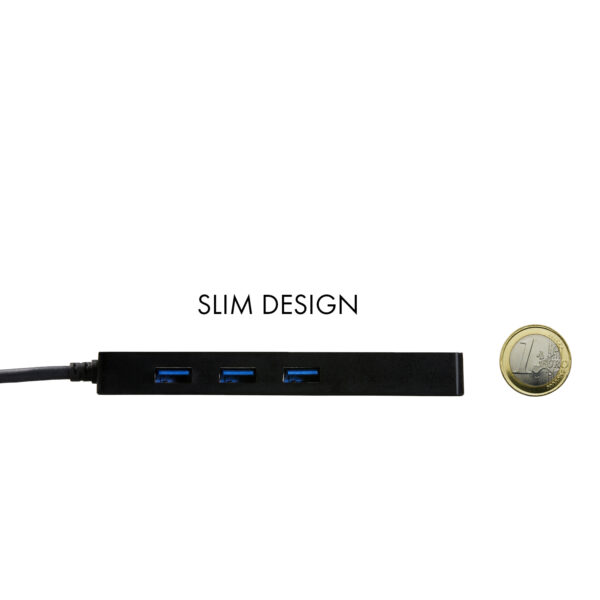 Hub i - tec usb 3.0 delgado con 3 puertos usb 3.0 y ethernet glan rj - 45 - Imagen 3