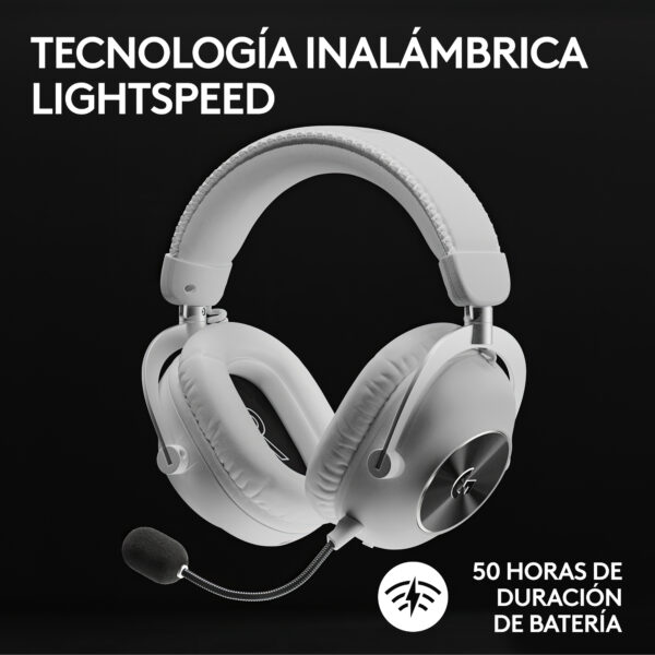 Auriculares gaming logitech g pro x 2 inalámbricos con lightspeed blancos - Imagen 2