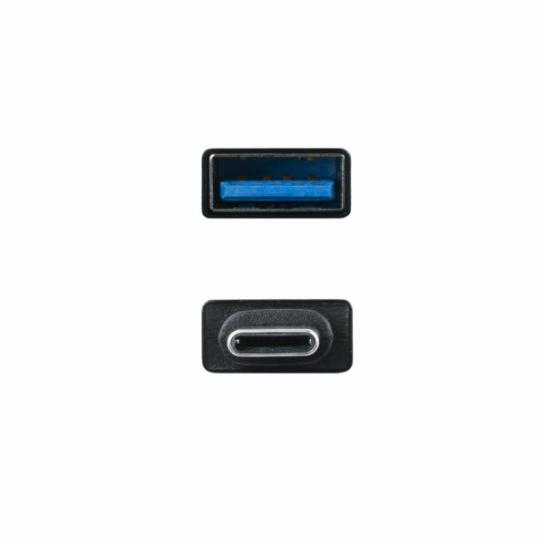 Adaptador usb tipo a a usb tipo c nanocable negro - hembra -  macho - Imagen 3