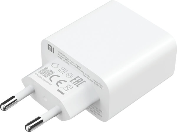 Cargador de pared xiaomi mi dual usb tipo a - usb tipo c - 33w - blanco - Imagen 2
