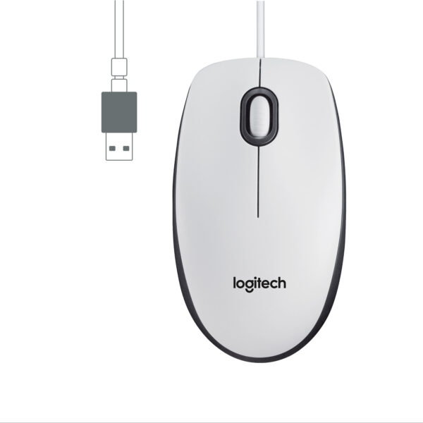 Mouse raton logitech m100 blanco usb - Imagen 2