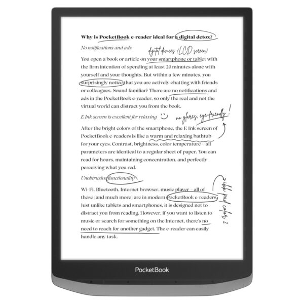 E - note pocketbook inkpad x pro ereader 10.3 pulgadas 32gb gris niebla - misty grey - Imagen 2