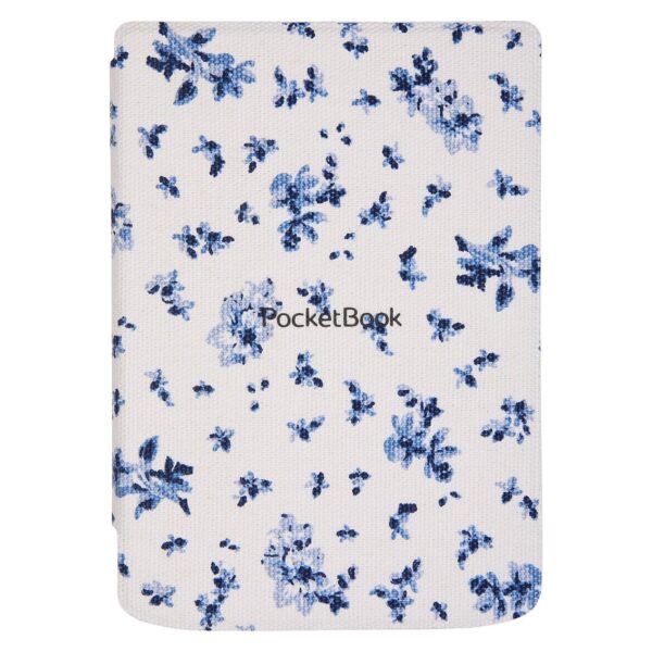 Pocketbook funda shell series verse + verse pro - patron flores blanco azul - Imagen 2