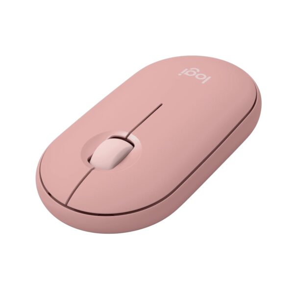 Raton inalambrico pebble mouse 2 m350s rosa bluetooth - Imagen 2