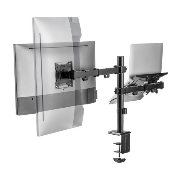 Soporte de escritorio ewent ew1519 para monitor hasta 34 pulgadas y portatil hasta 15.6 pulgadas carga maxima 9kg - Imagen 3