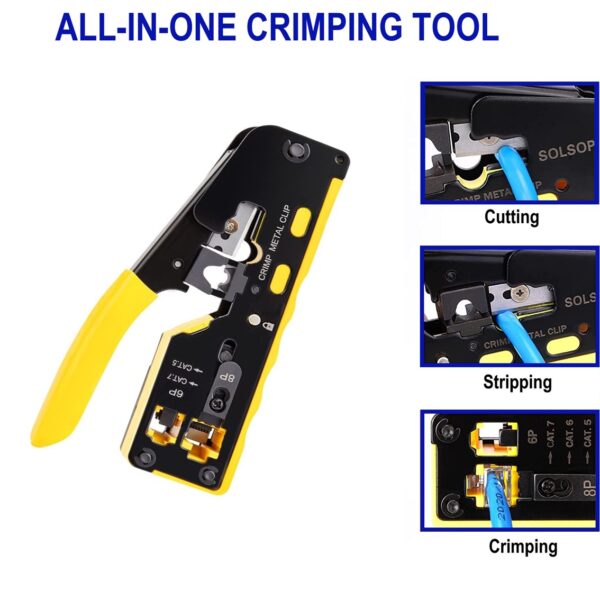 Crimpadora ewent ew9006 para cat.5e - cat.6 - cat.6a - cat.7 - rj11 - rj12 - Imagen 3