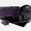 Kit teclado + raton + auriculares + alfombrilla gaming coolbox x - wing 2