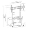Soporte de suelo ewent ew1544 para tv hasta 100 pulgadas carga maxima 150kg - Imagen 2