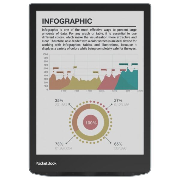 Libro electronico ebook pocketbook inkpad color 3 7.8 pulgadas 32gb - color stormy sea - Imagen 3