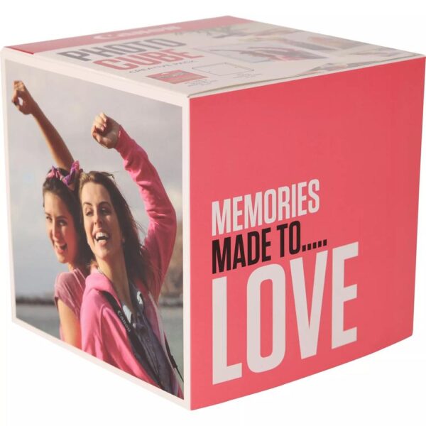 Papel canon pp - 201 5x5 pulgadas (40 hojas) + marco fotos xlboom acrílico 13x13cm + photo cube white - creative pack love - pink - Imagen 3