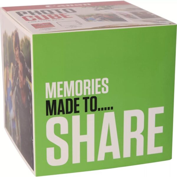 Papel canon pp - 201 5x5 pulgadas (40 hojas) + marco fotos xlboom acrílico 13x13cm + photo cube white - creative pack share - verde - Imagen 3