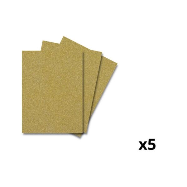 Lamina trasera de personalizacion glitter qcharx pack 5 unidades oro - Imagen 2